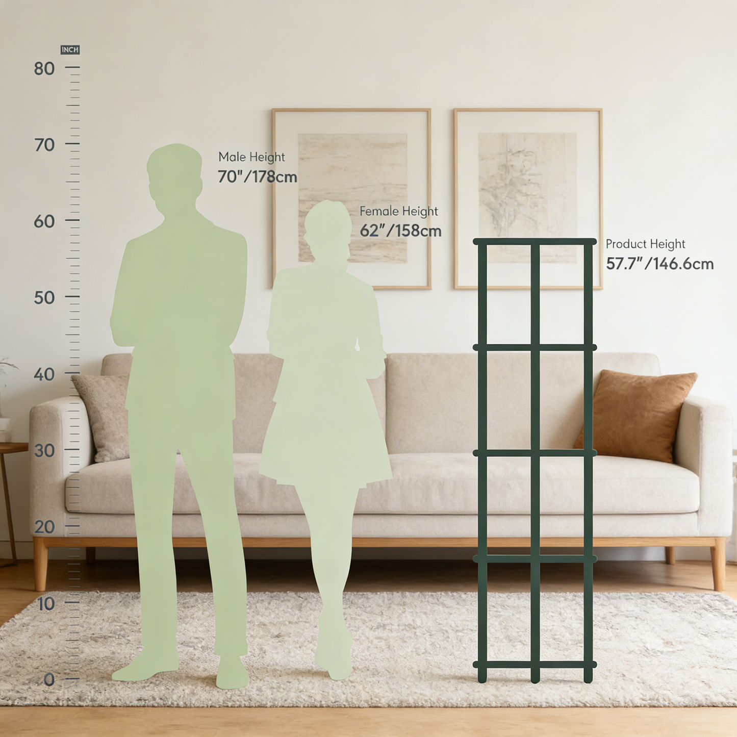 5-Tier Corner Shelf – No-Tool Assembly, Space-Saving Storage Rack for Living Room, Bathroom & Kitchen